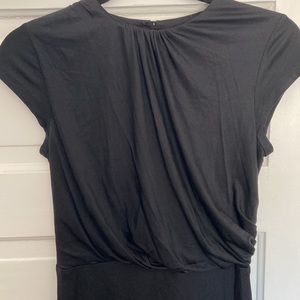 Susana Monaco black mini dress with button back, size xs